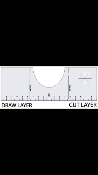 custom cut acrylic template -customer supplied image